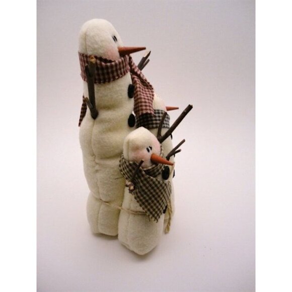 Vintage Honey and Me Woodland Snowmen Holiday Decoration - Picture 4 of 7